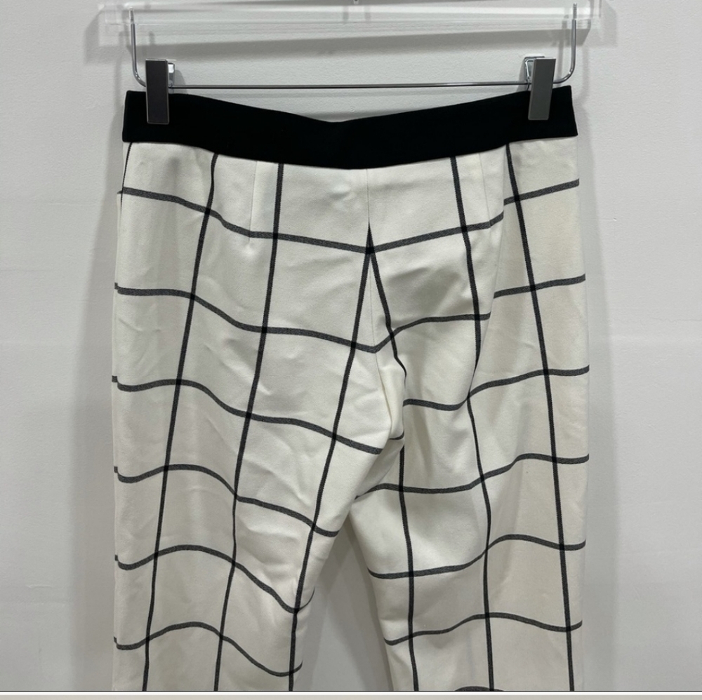 Express Editor Windowpane Pants 00r White Black - image 2